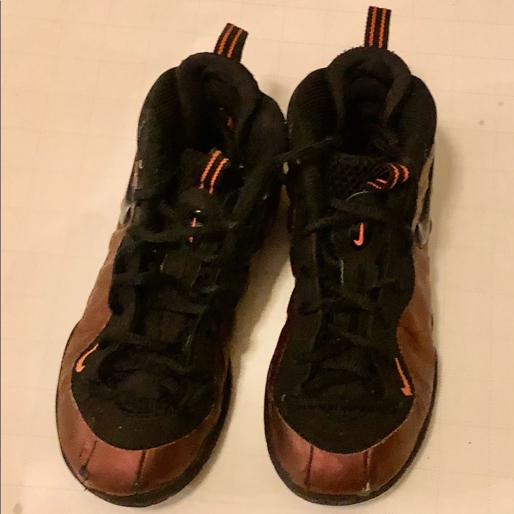 Nike Little Posite Hyper Crimson Kids Shoes Size 1Y Foamposite Boys